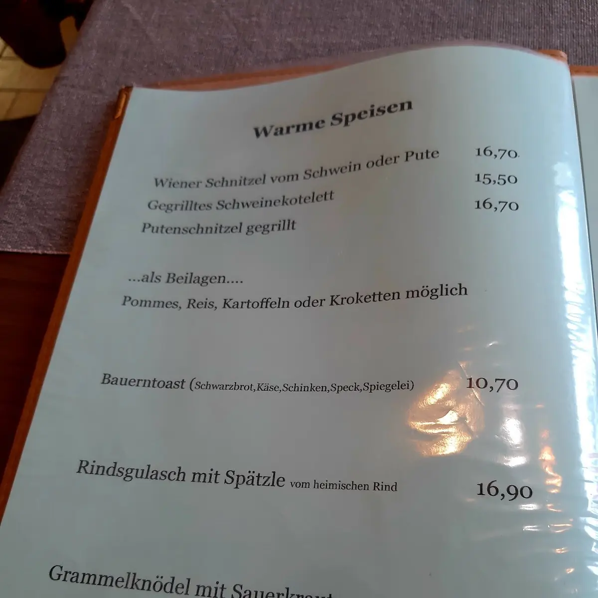 Speisekarte photo 2