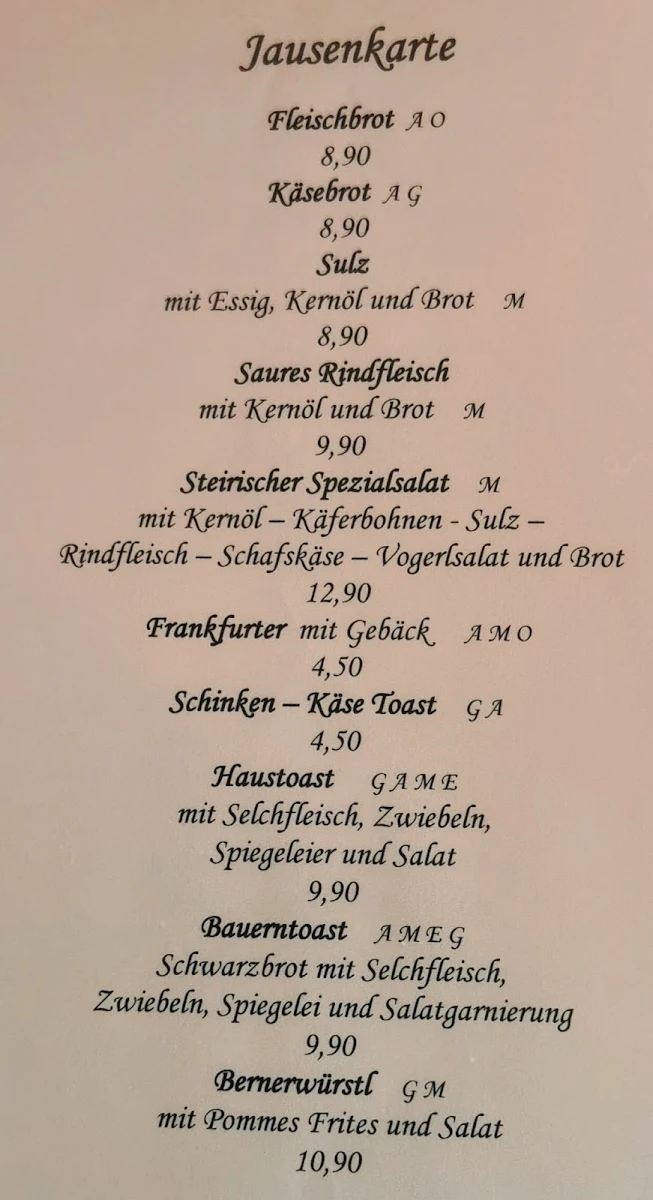 Speisekarte photo 1