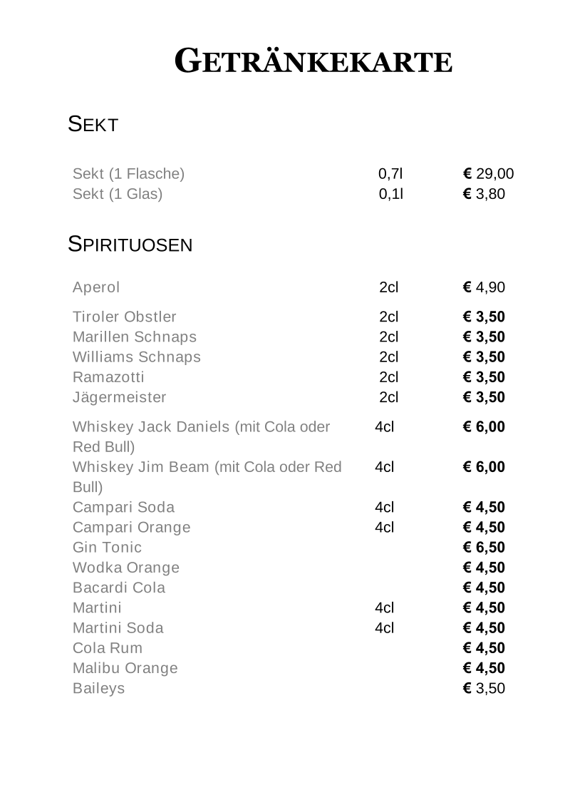 Speisekarte photo 9