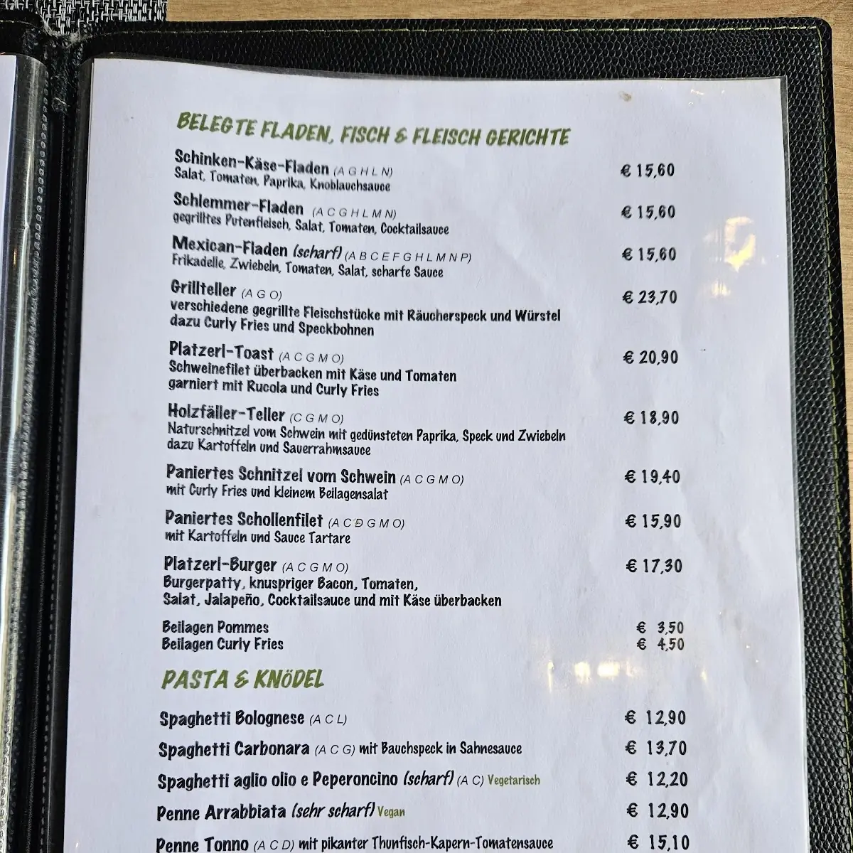 Speisekarte photo 1