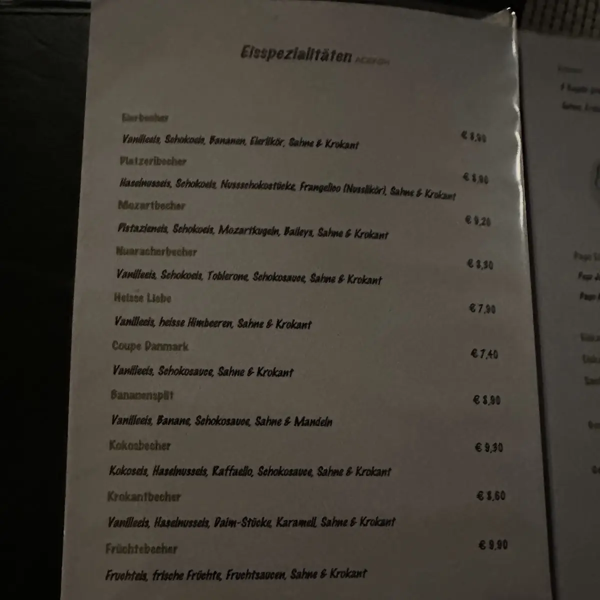 Speisekarte photo 3