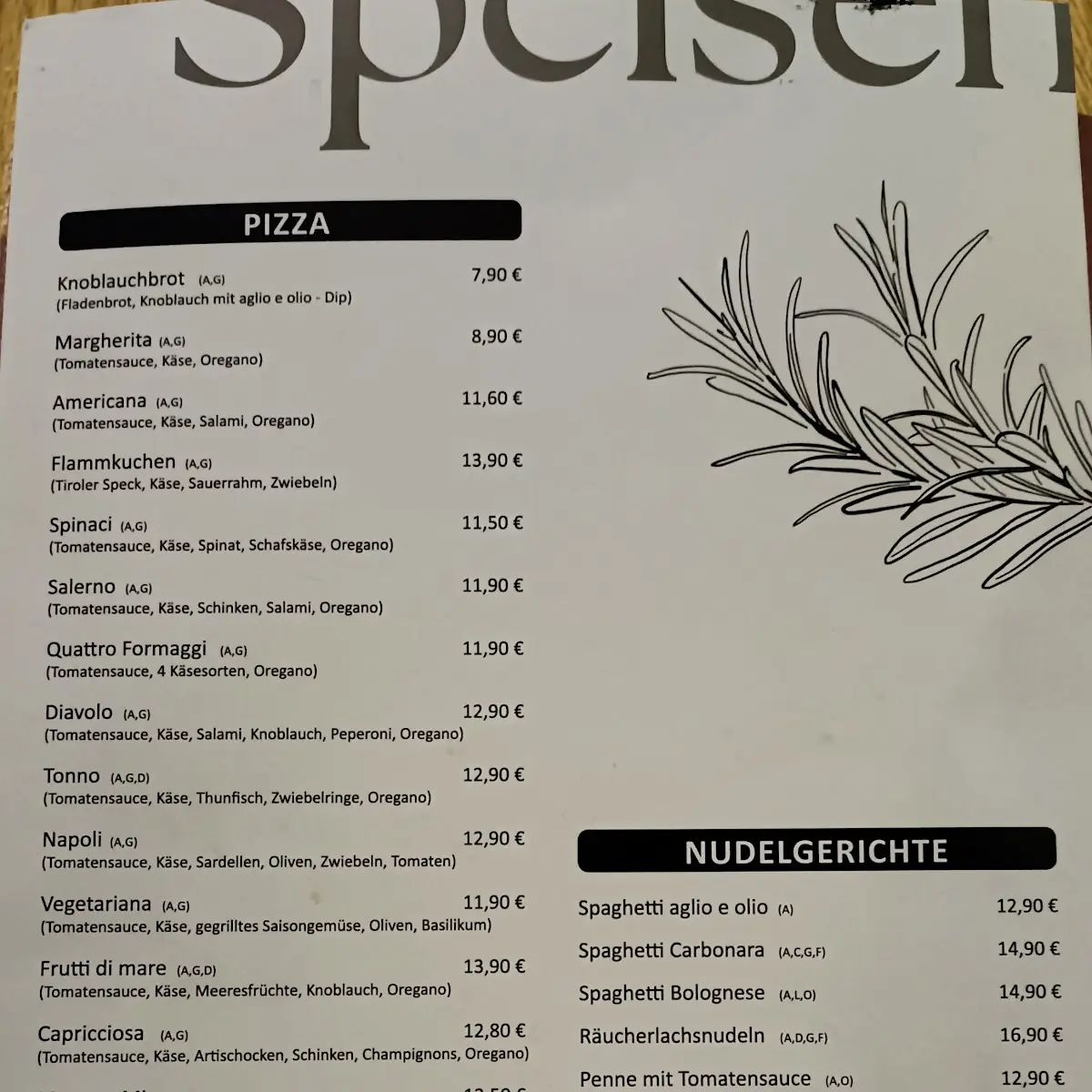 Speisekarte photo 1