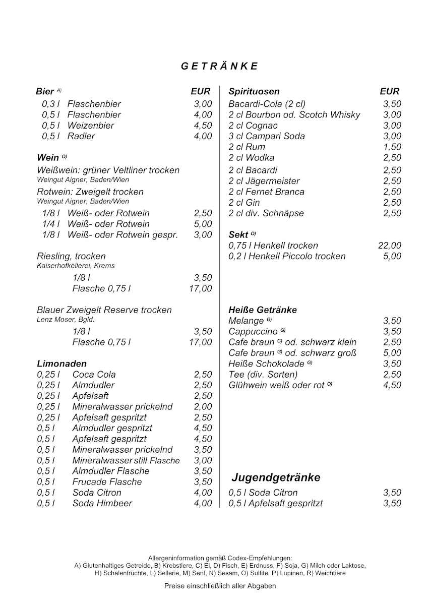 Speisekarte photo 1