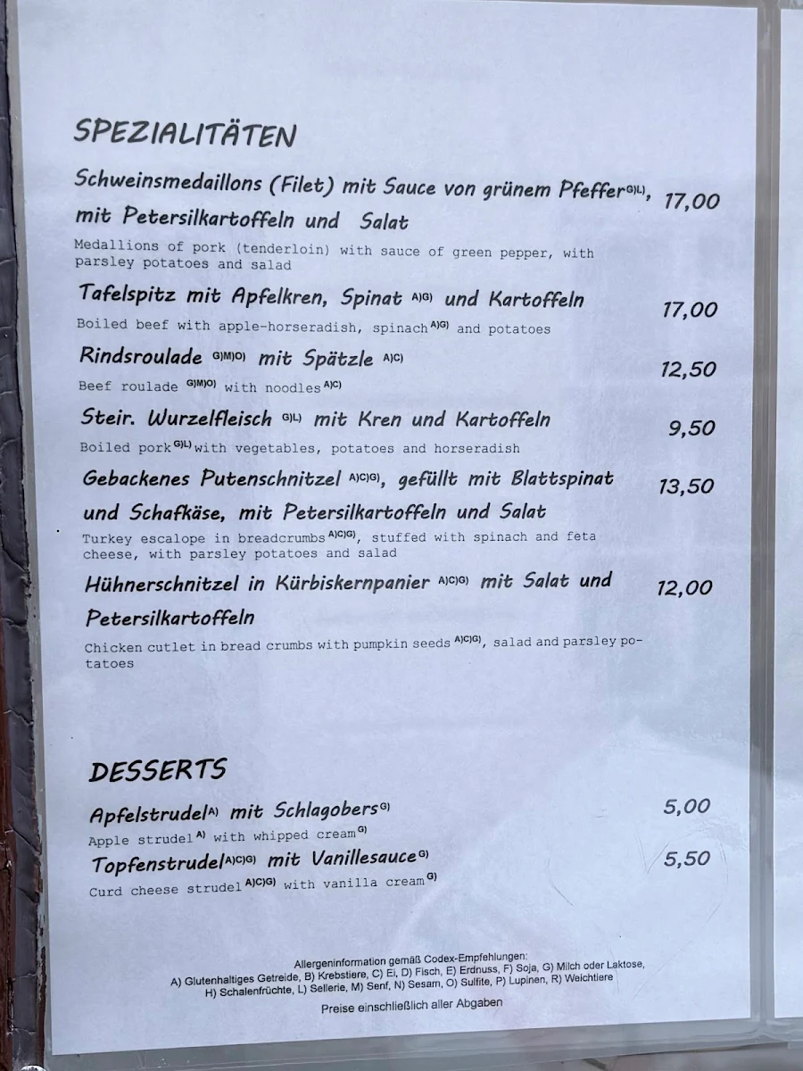 Speisekarte photo 5