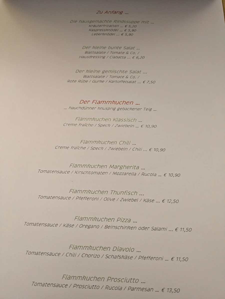 Speisekarte photo 1