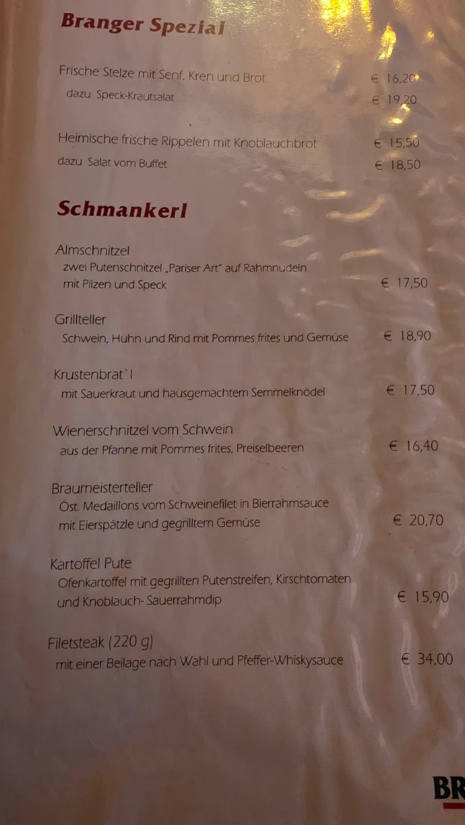 Speisekarte photo 1