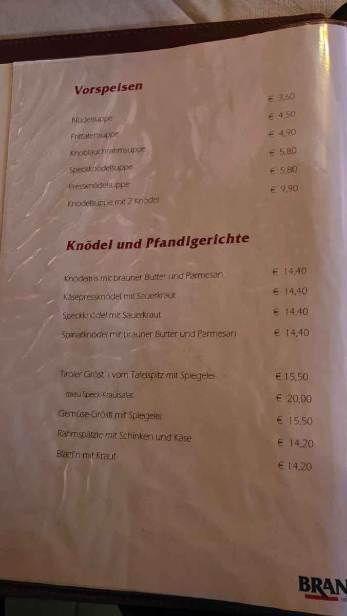Speisekarte photo 2