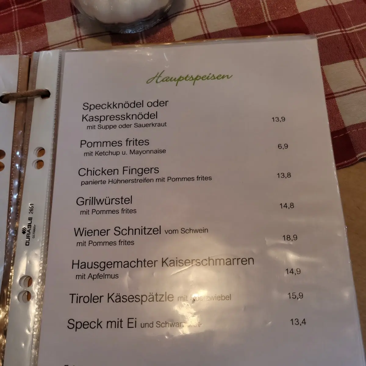 Speisekarte photo 2