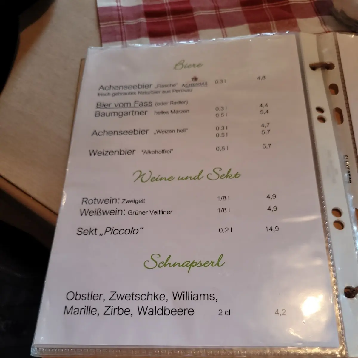 Speisekarte photo 4