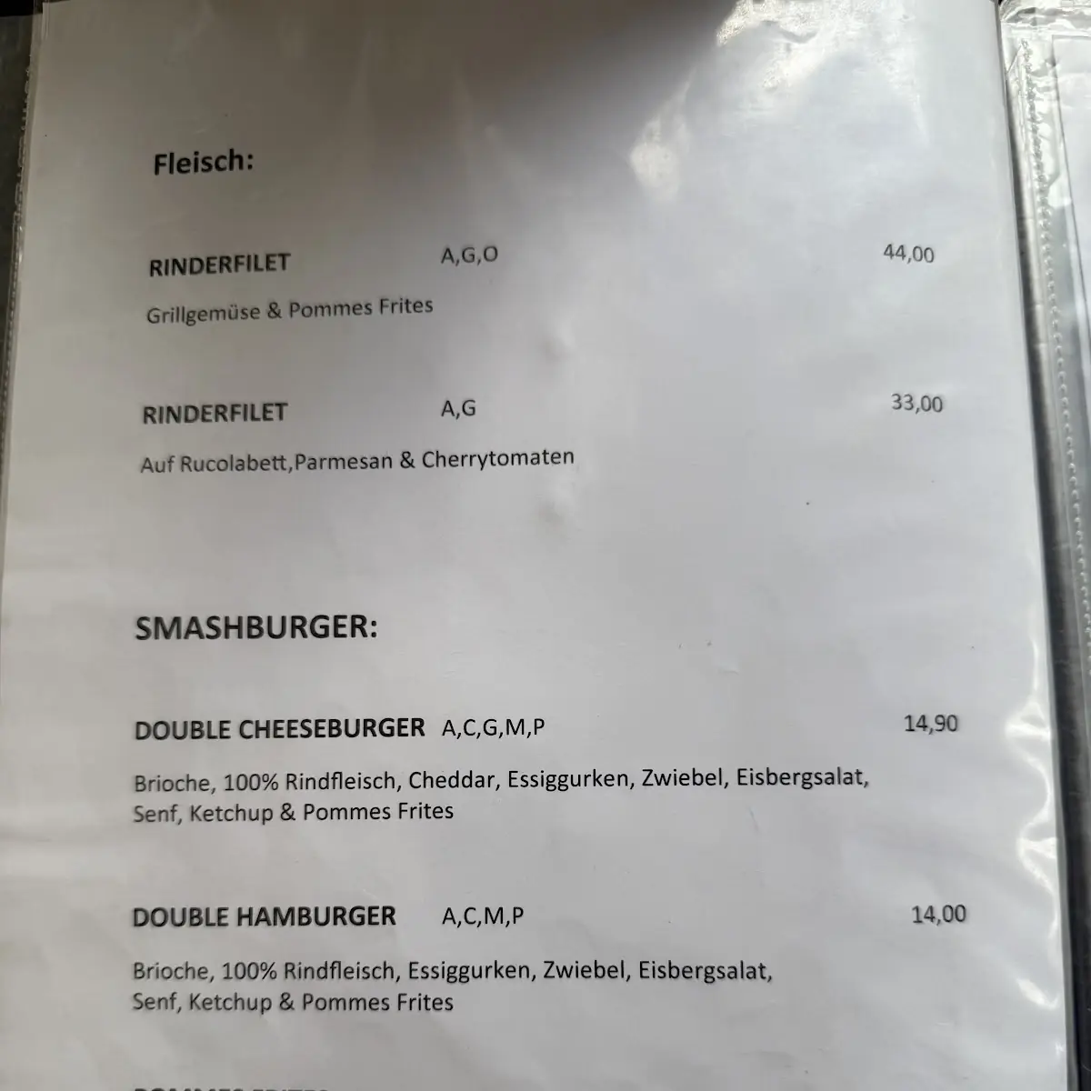Speisekarte photo 5