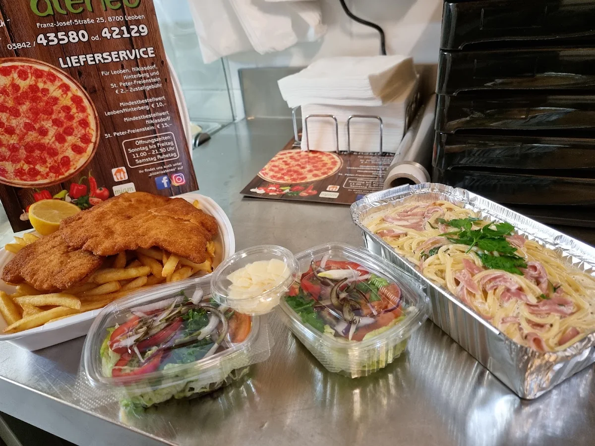 Speisekarte, Pizzeria Ateneo