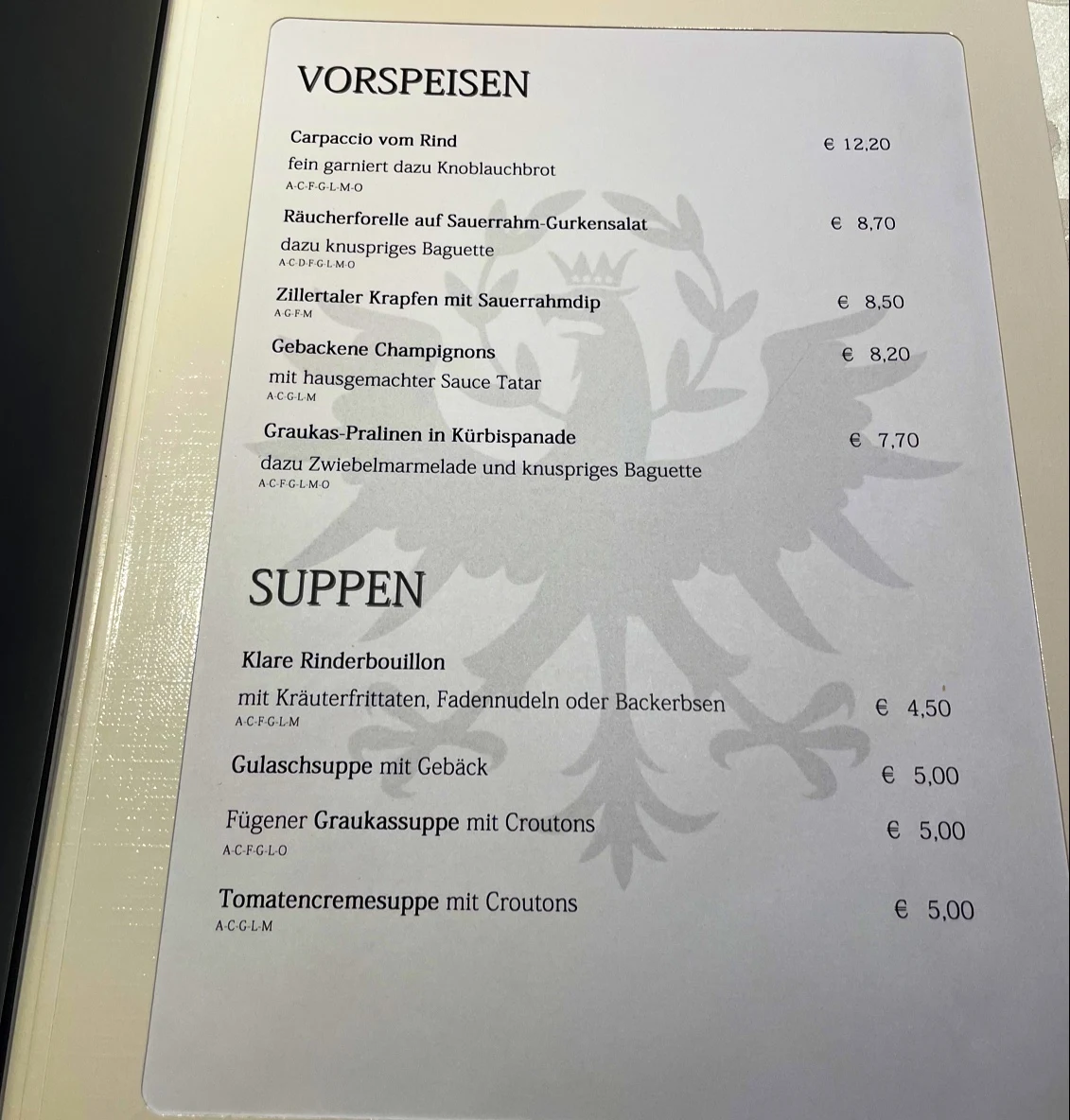 Speisekarte photo 8