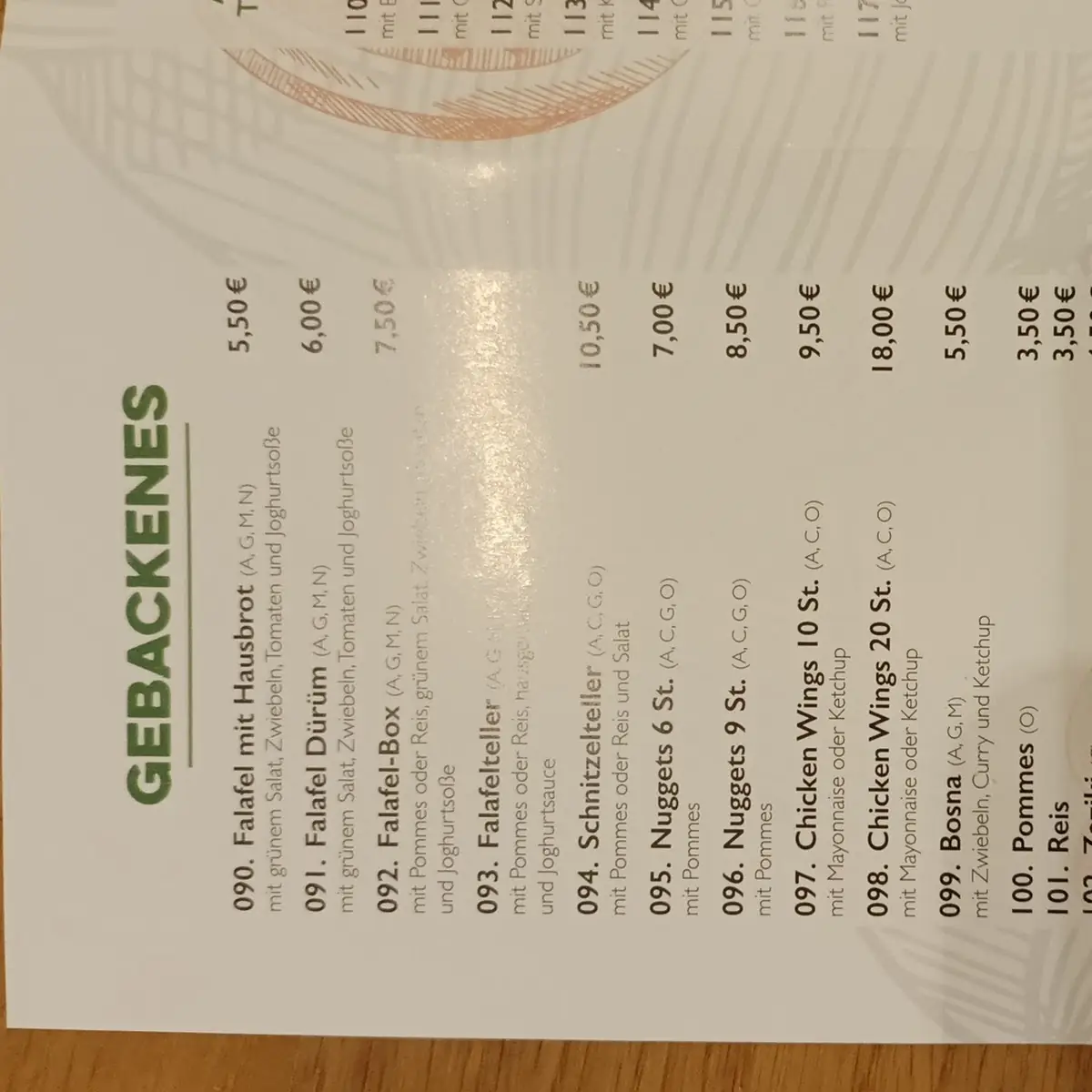 Speisekarte photo 5