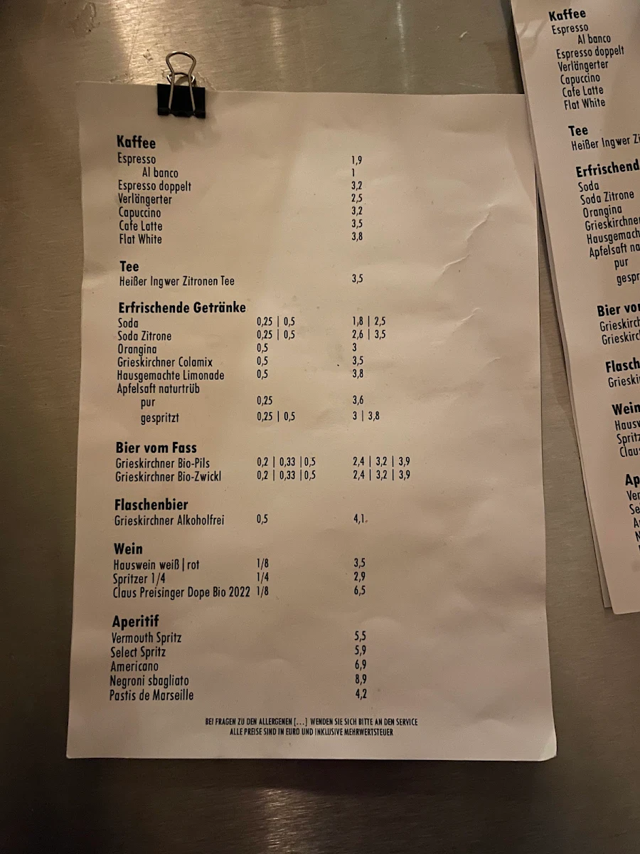Speisekarte photo 1