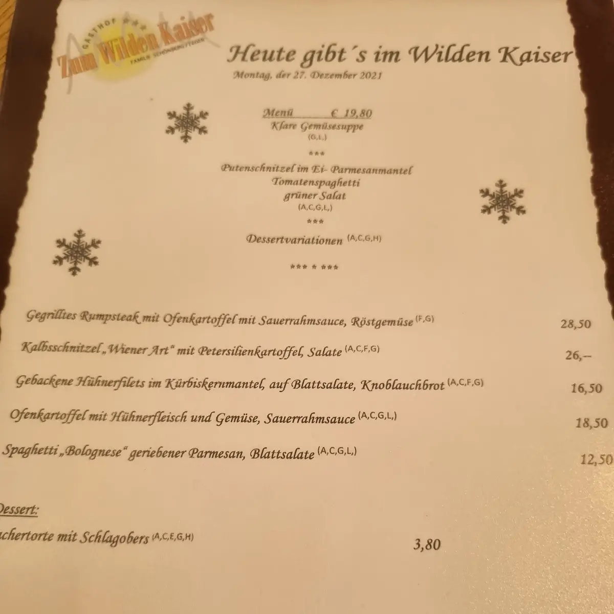 Speisekarte photo 3
