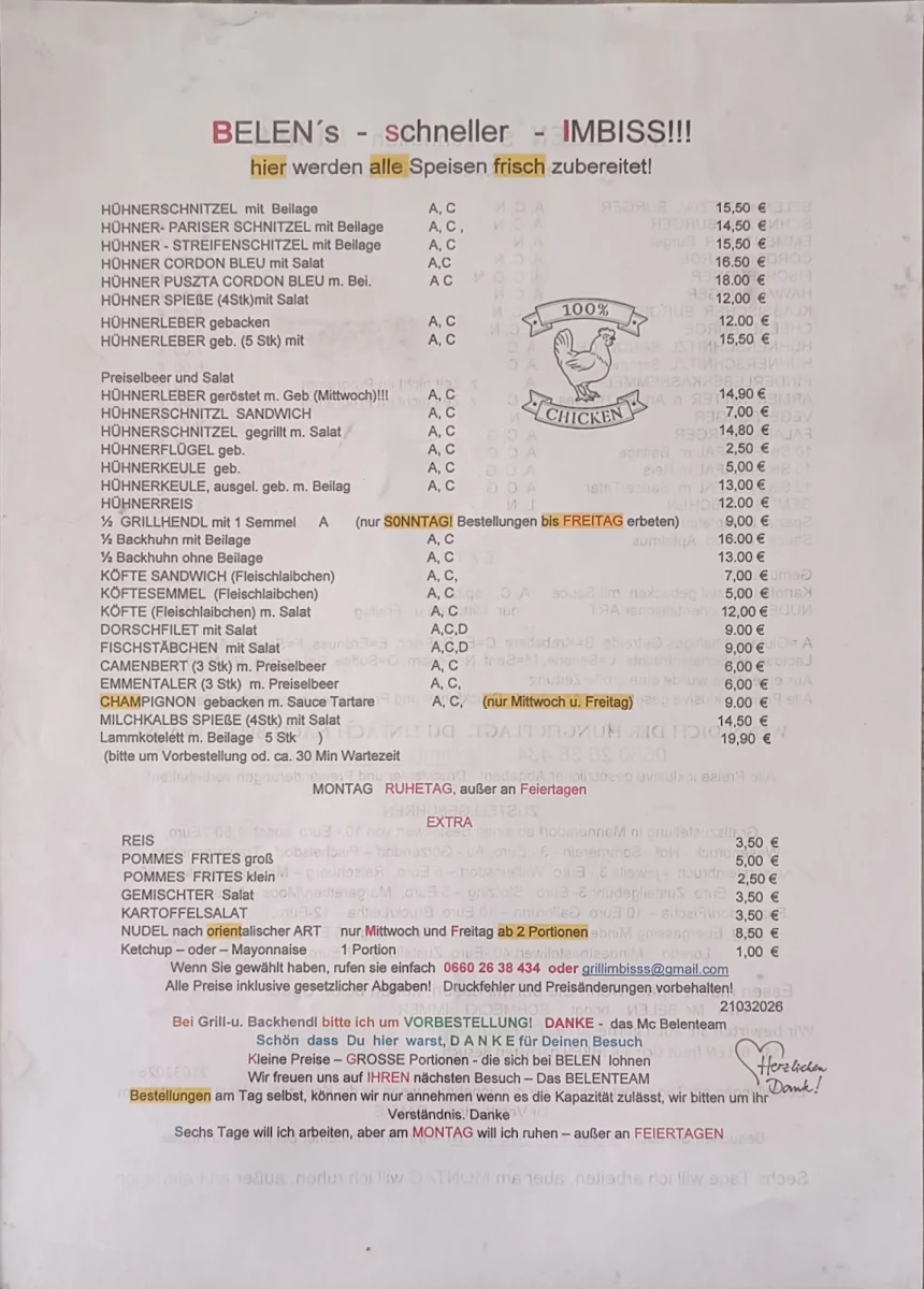 Speisekarte photo 1
