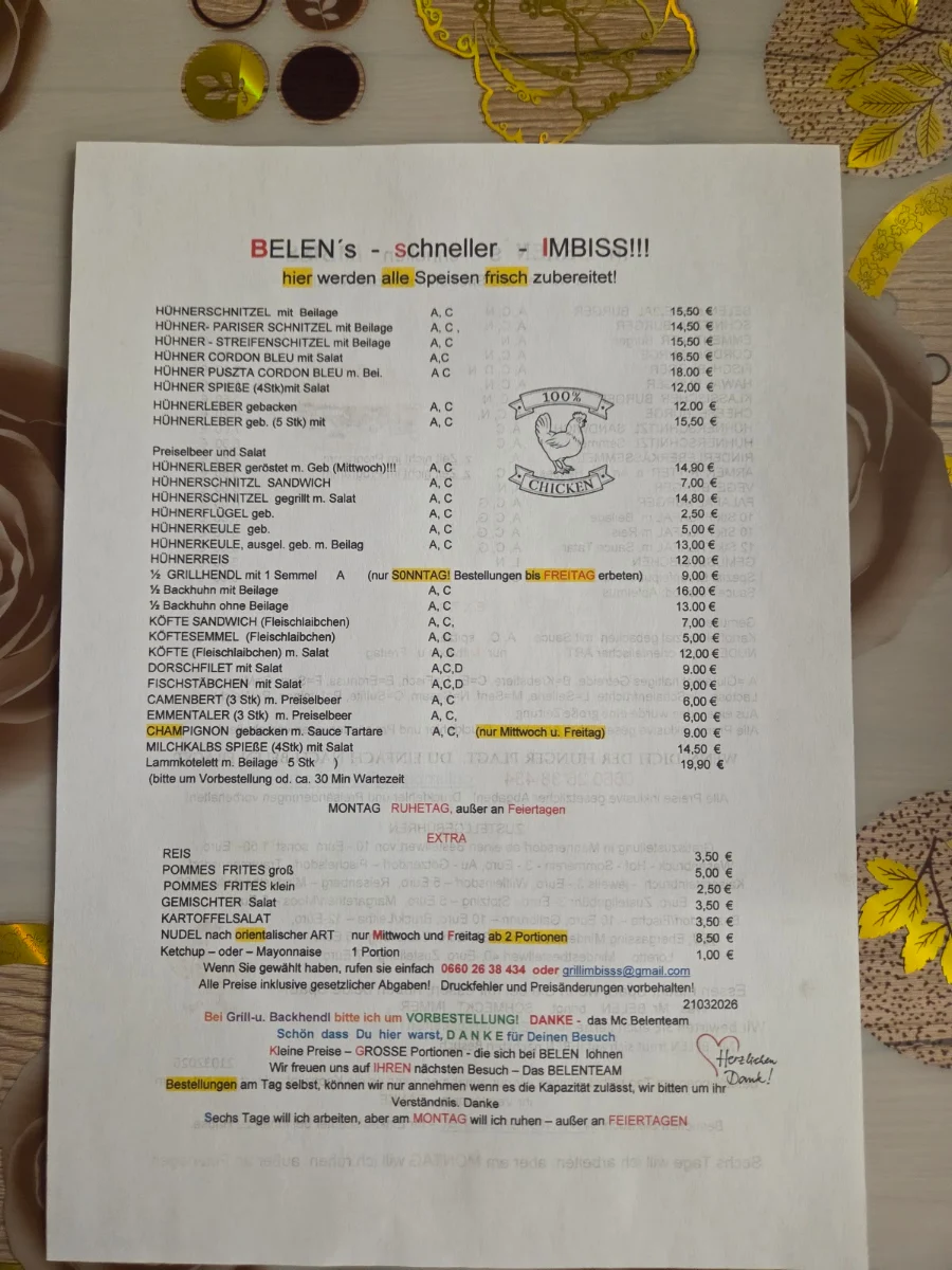Speisekarte photo 2