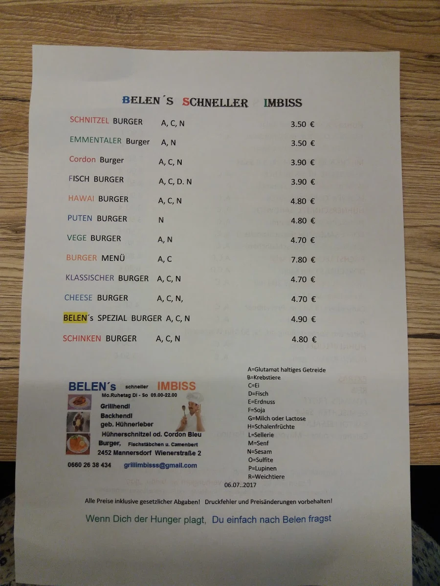 Speisekarte photo 5