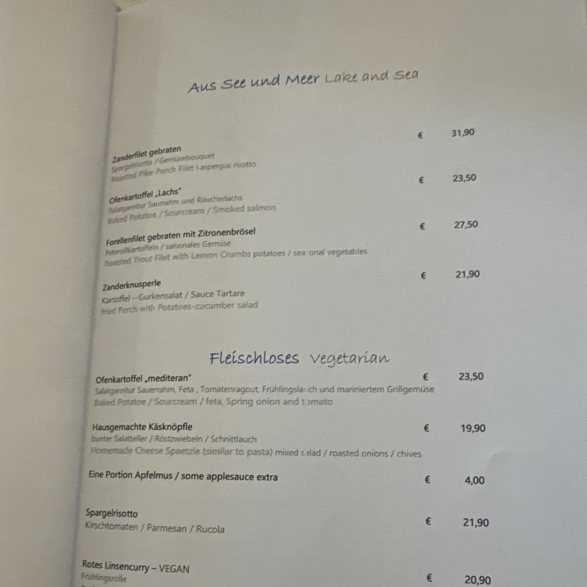 Speisekarte photo 1