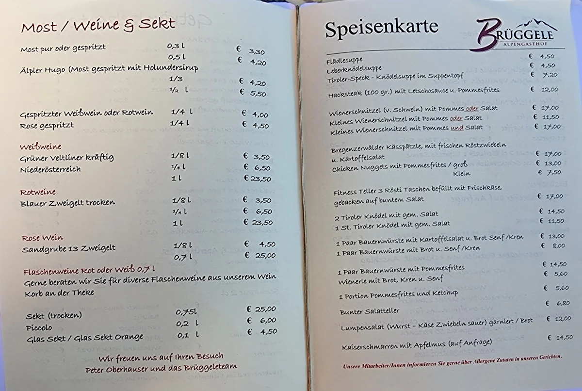 Speisekarte photo 1