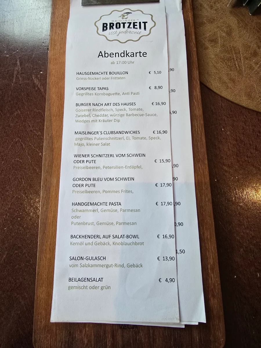 Speisekarte photo 1