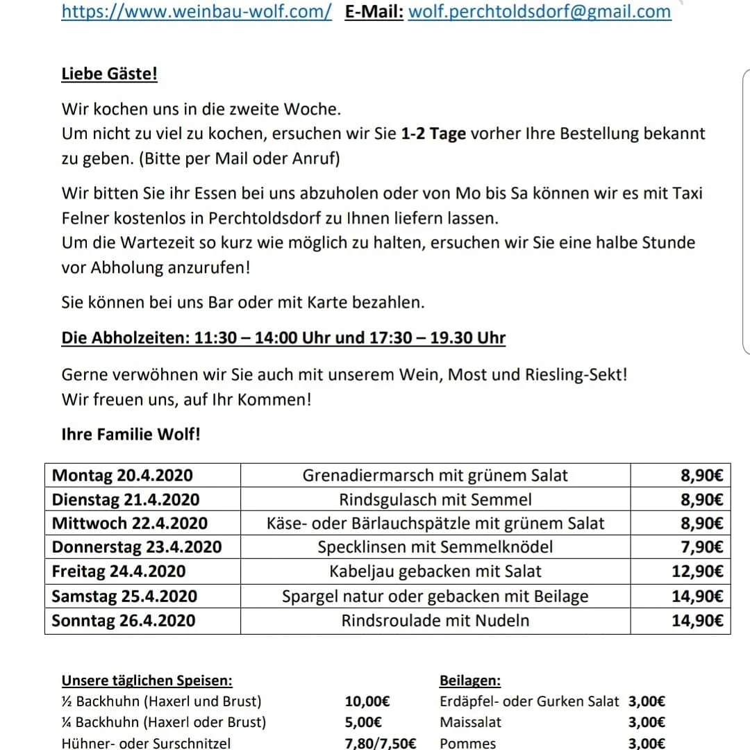 Speisekarte photo 2