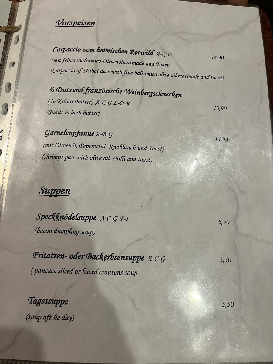Speisekarte photo 1