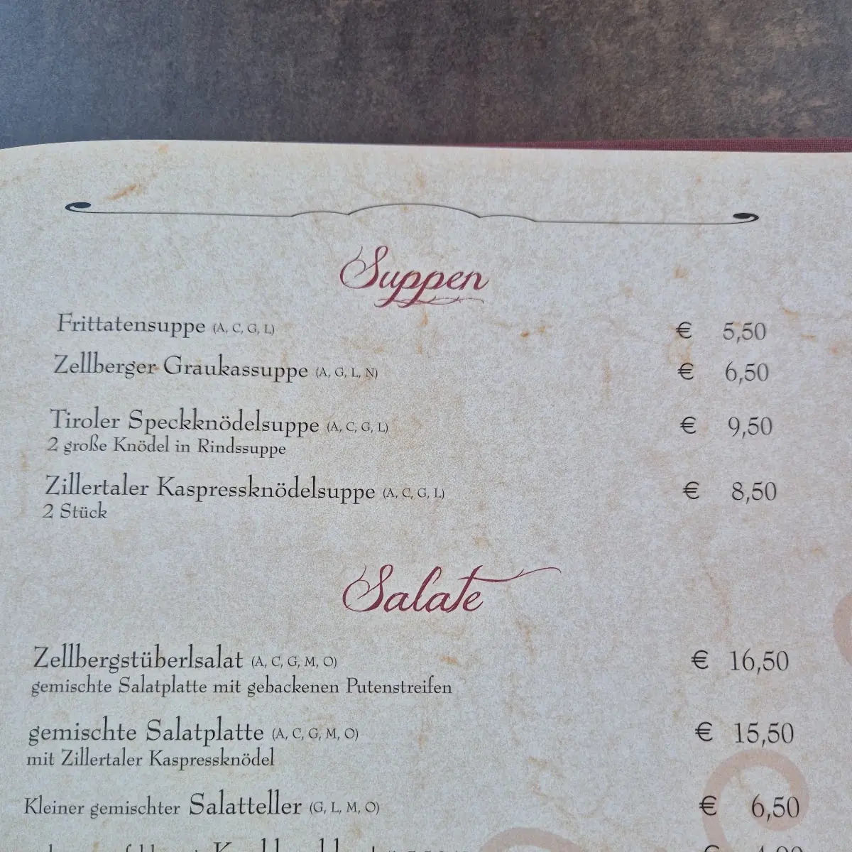 Speisekarte photo 2