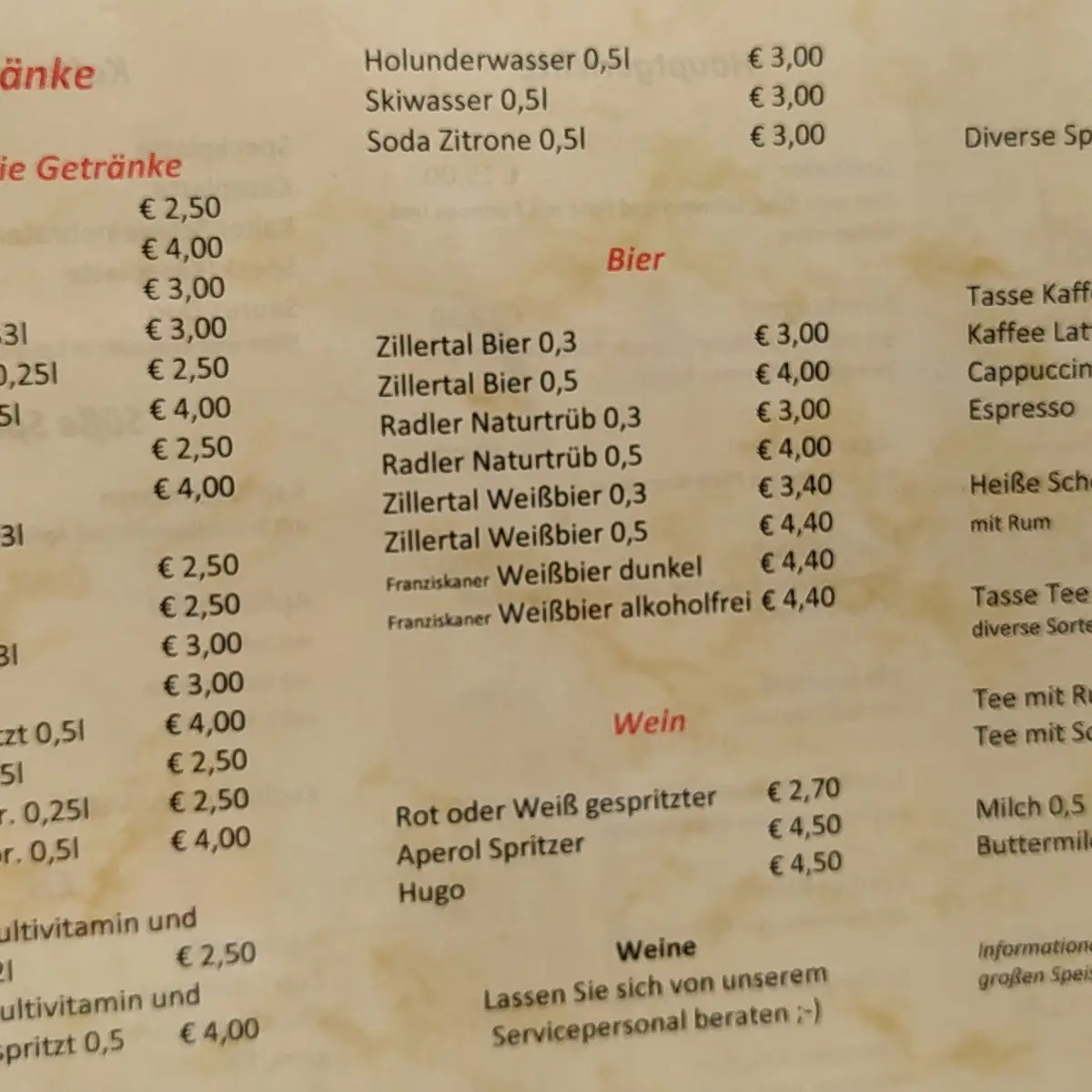 Speisekarte photo 3