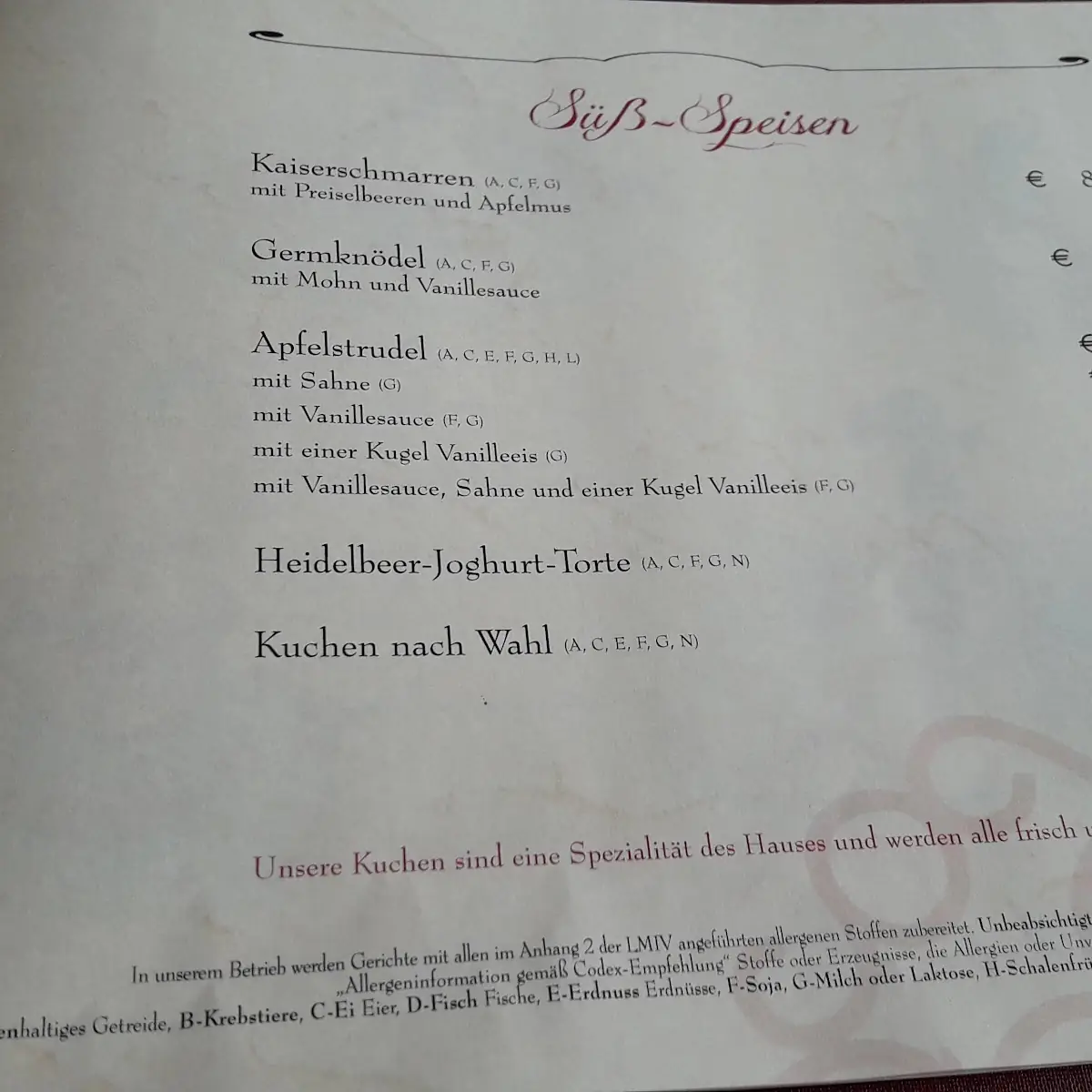 Speisekarte photo 7