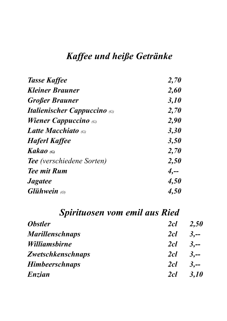 Speisekarte photo 2