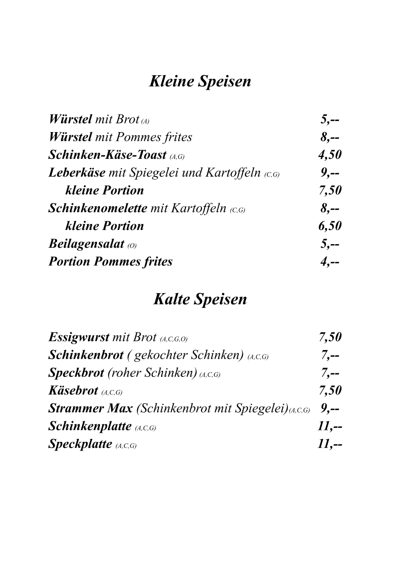 Speisekarte photo 5