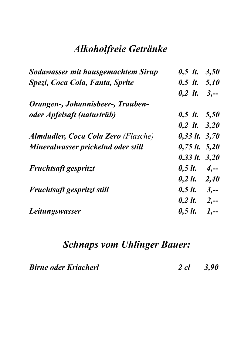 Speisekarte photo 6