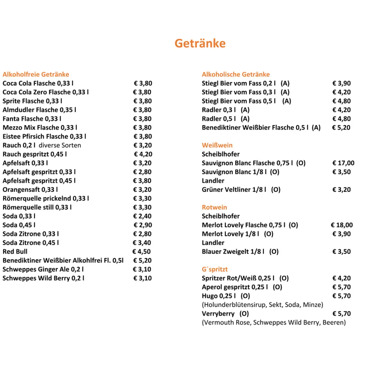 Speisekarte photo 5