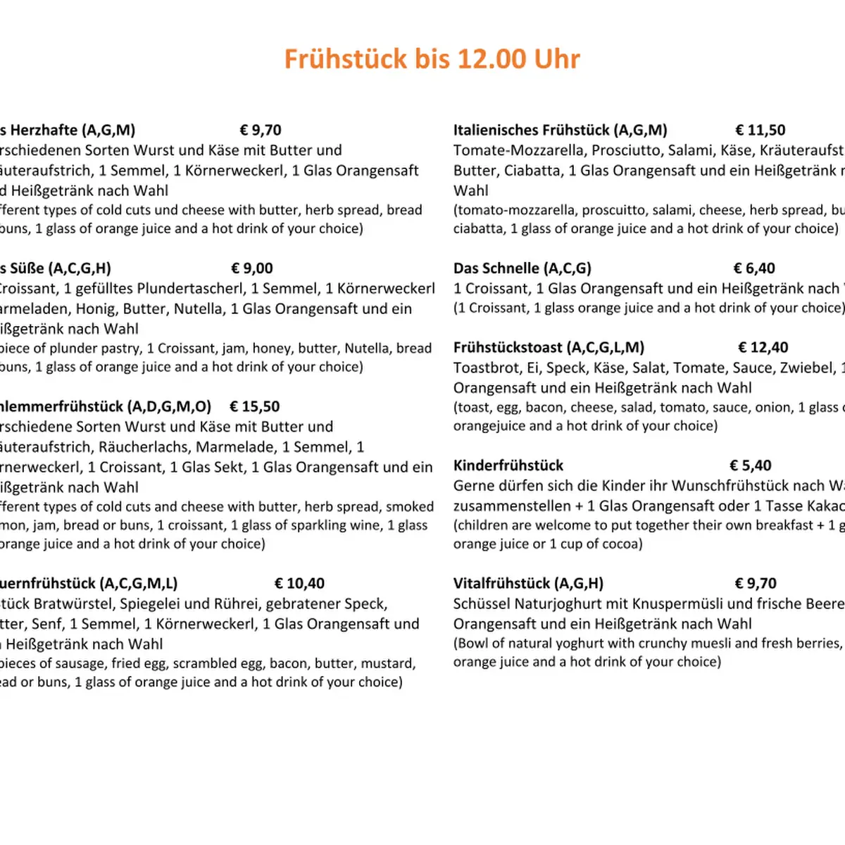 Speisekarte photo 7