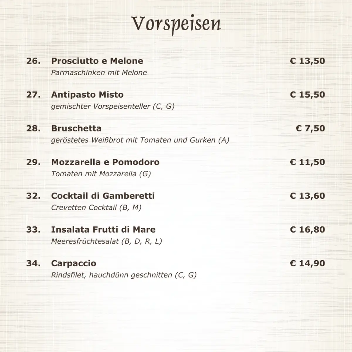 Speisekarte photo 9