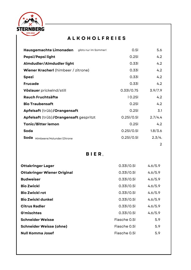 Speisekarte photo 1