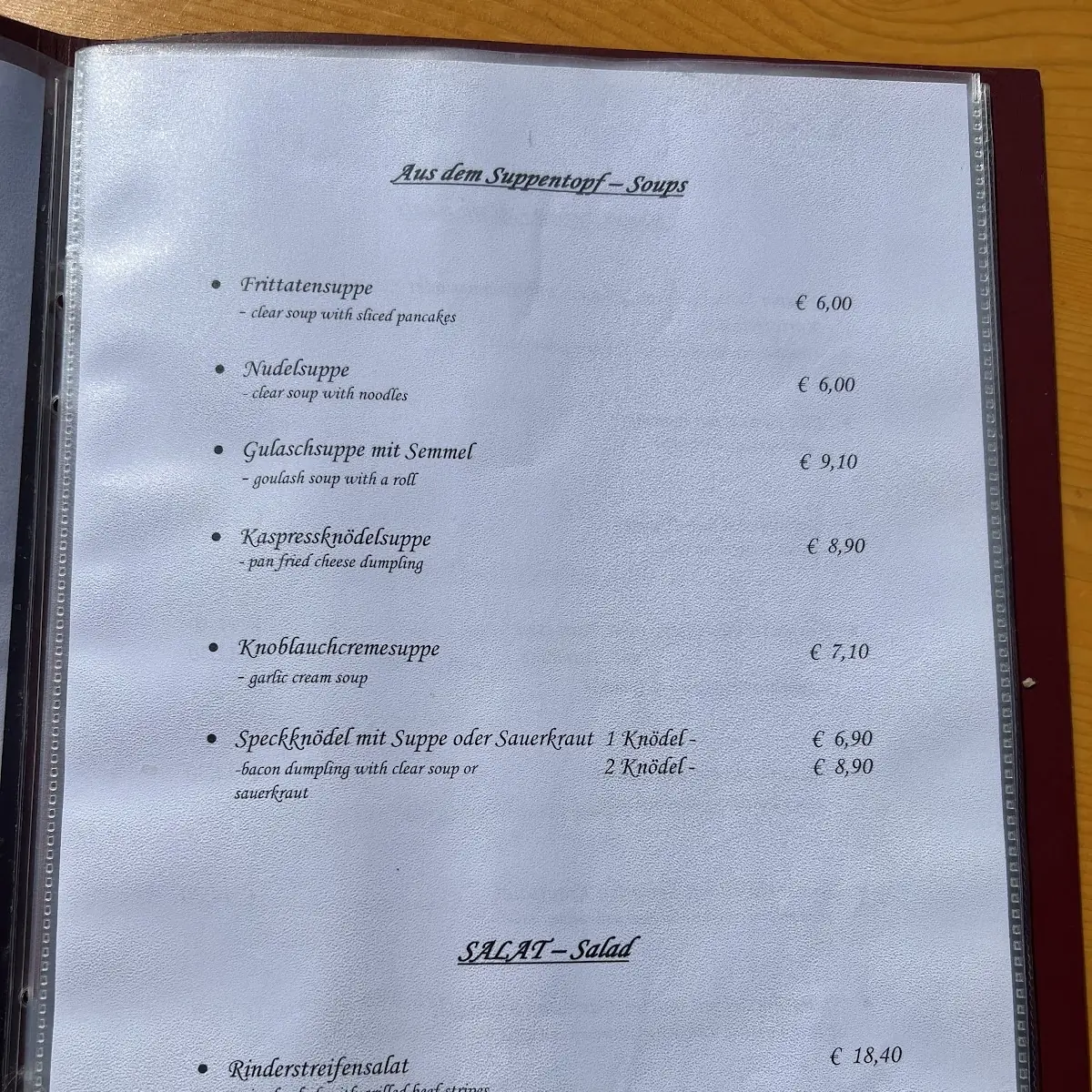 Speisekarte photo 3