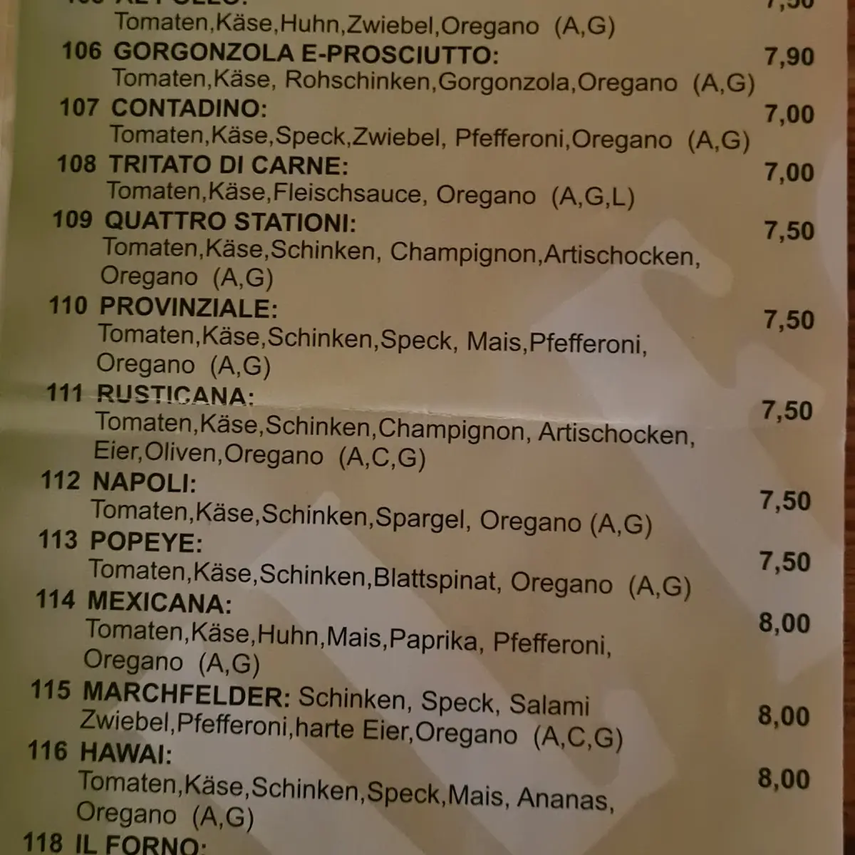 Speisekarte photo 2