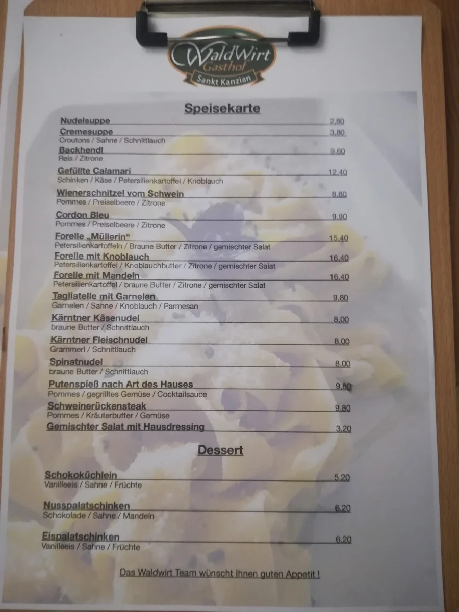 Speisekarte photo 1