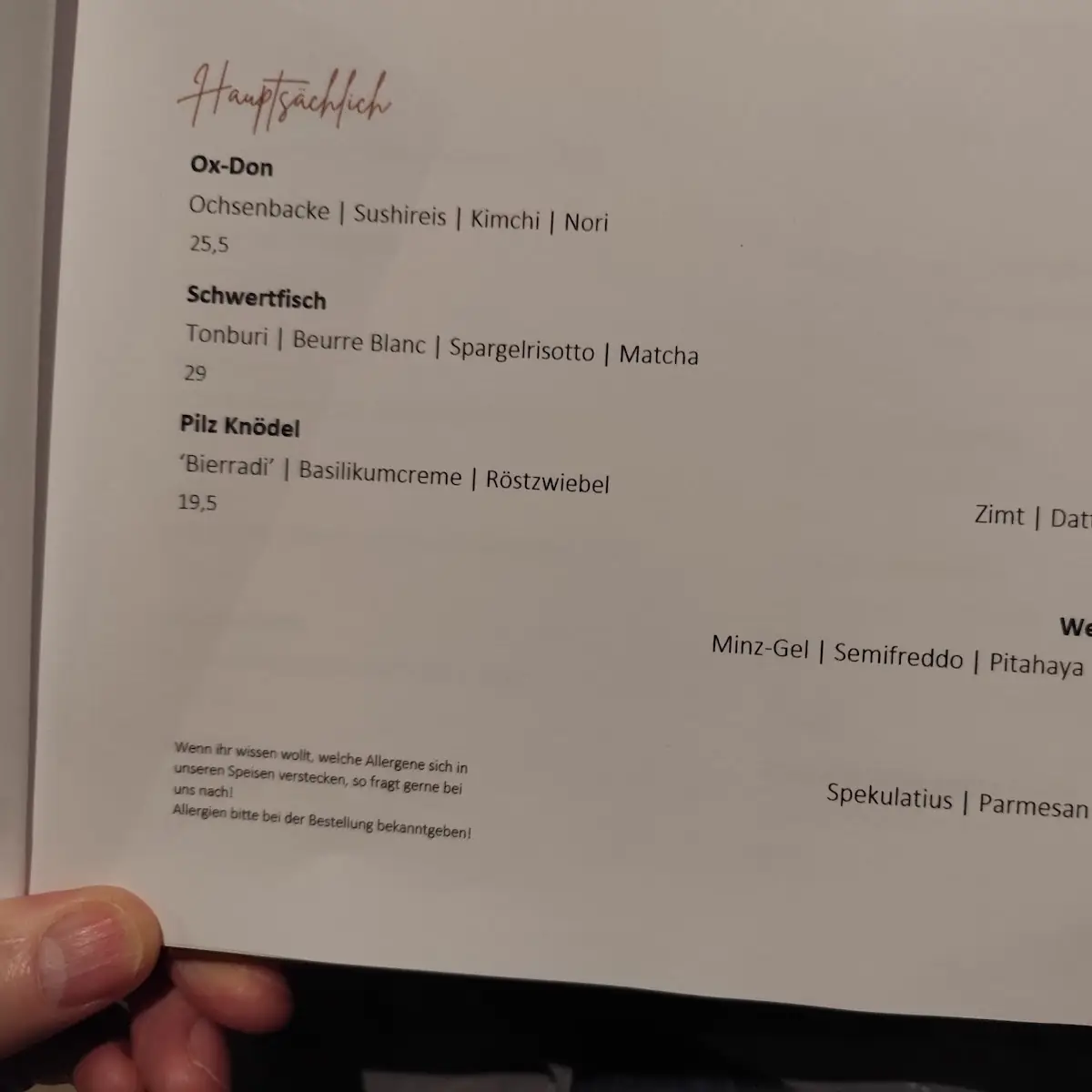 Speisekarte photo 2