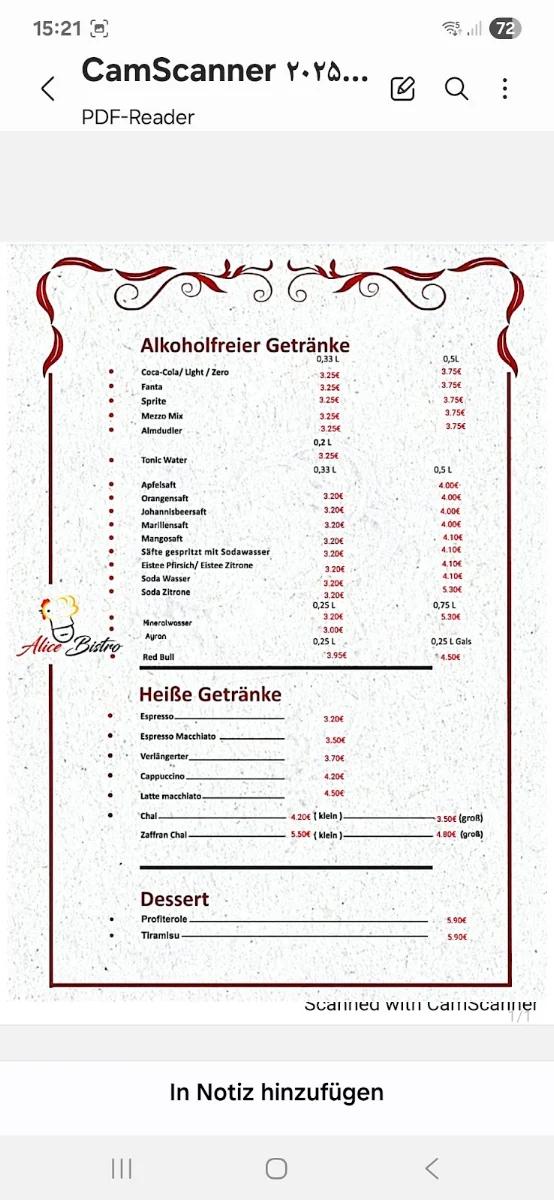 Speisekarte photo 1