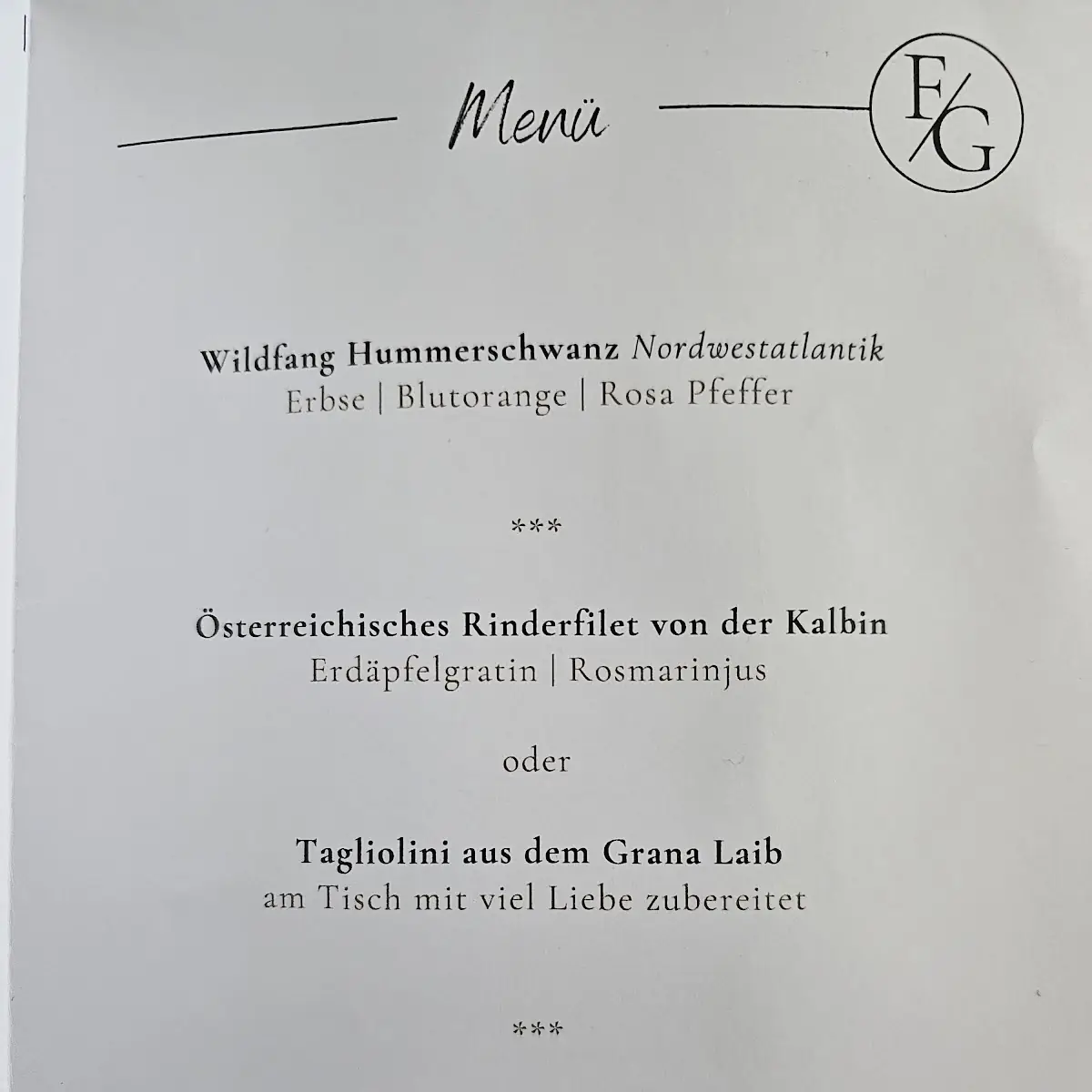 Speisekarte photo 1