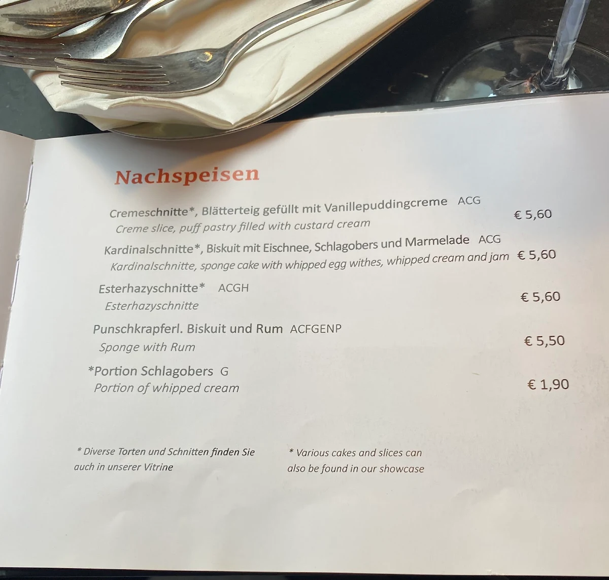 Speisekarte photo 5