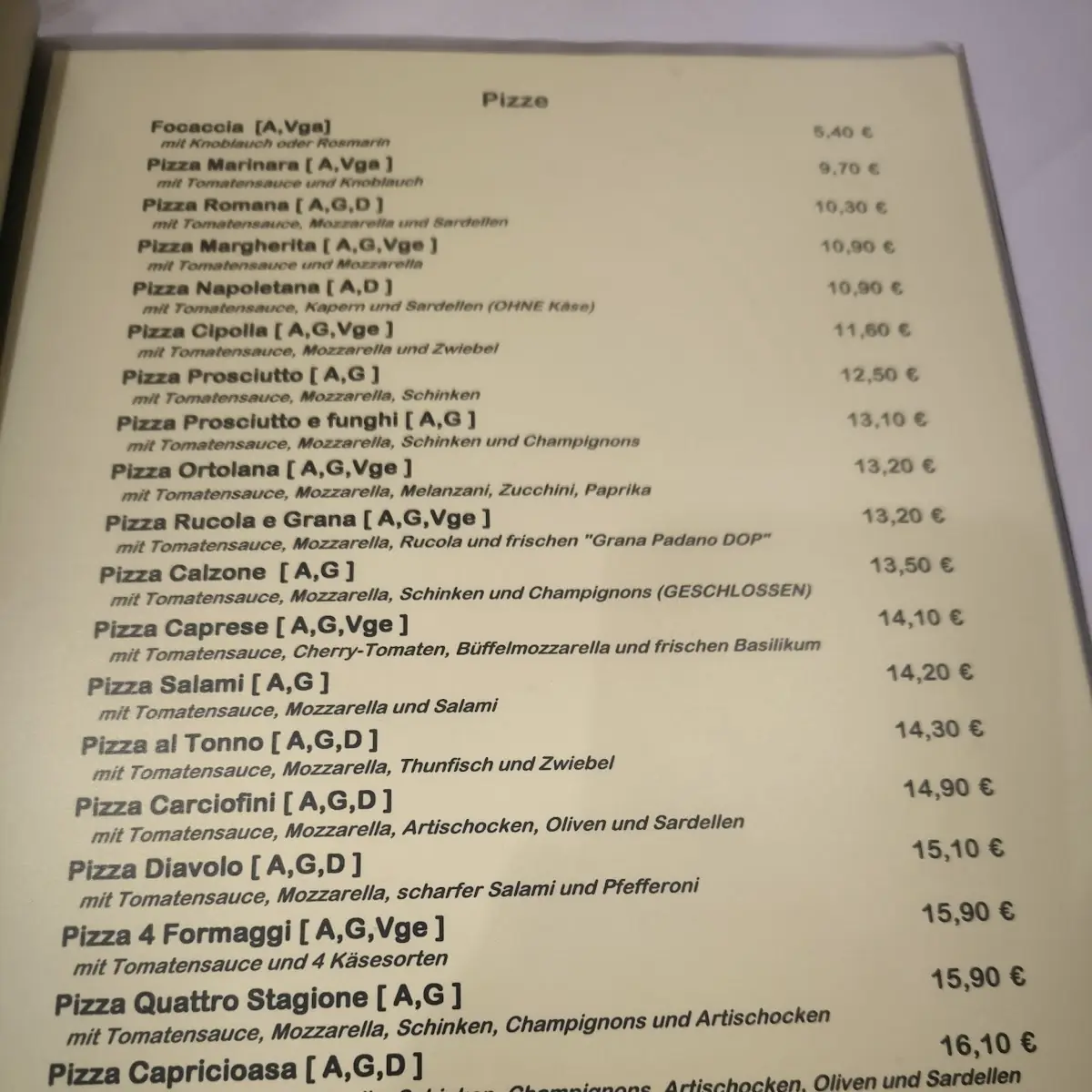 Speisekarte photo 2