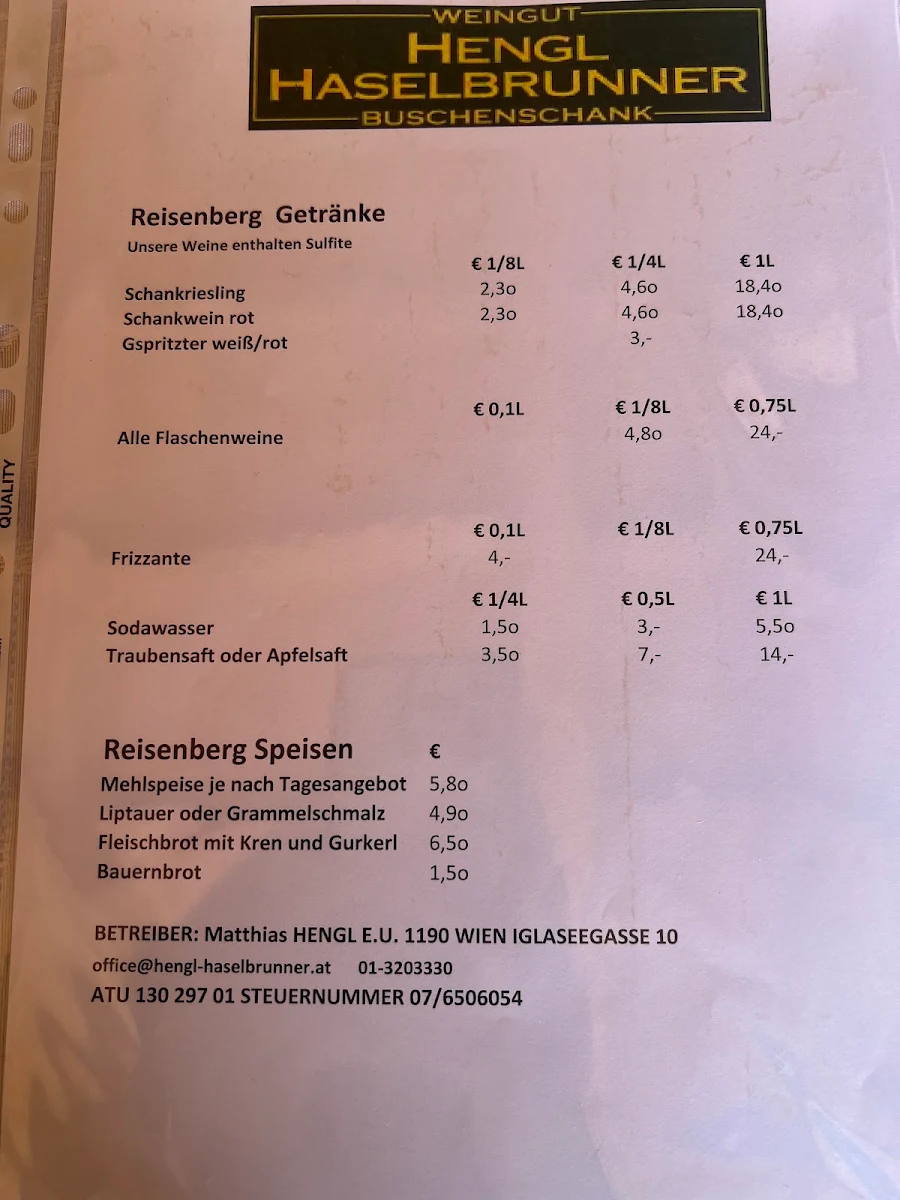 Speisekarte photo 1