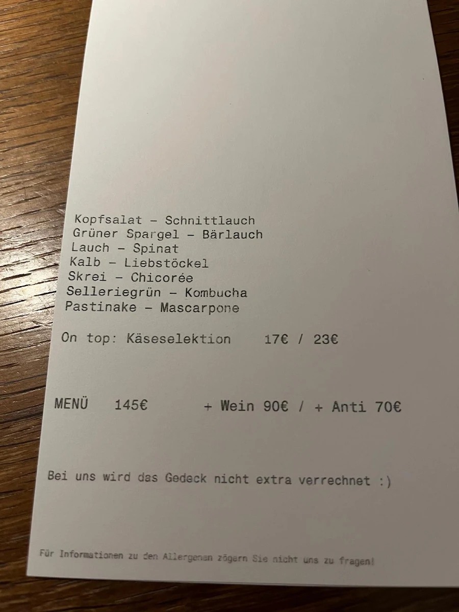 Speisekarte photo 1