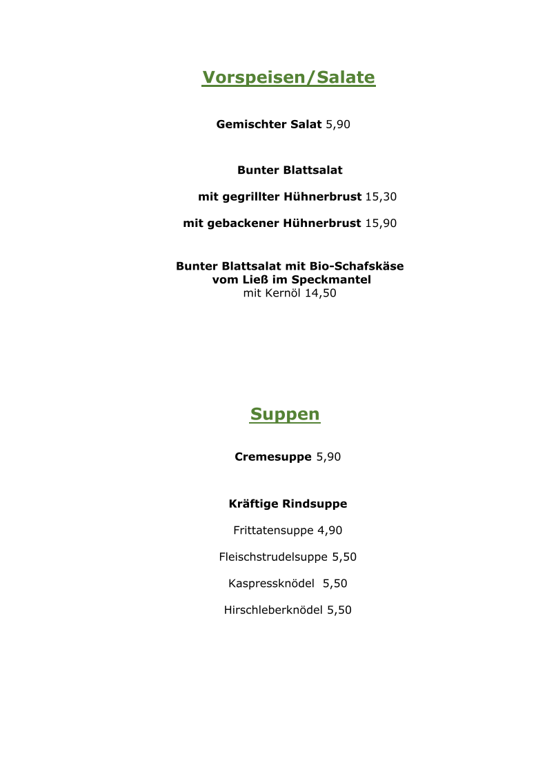 Speisekarte photo 2