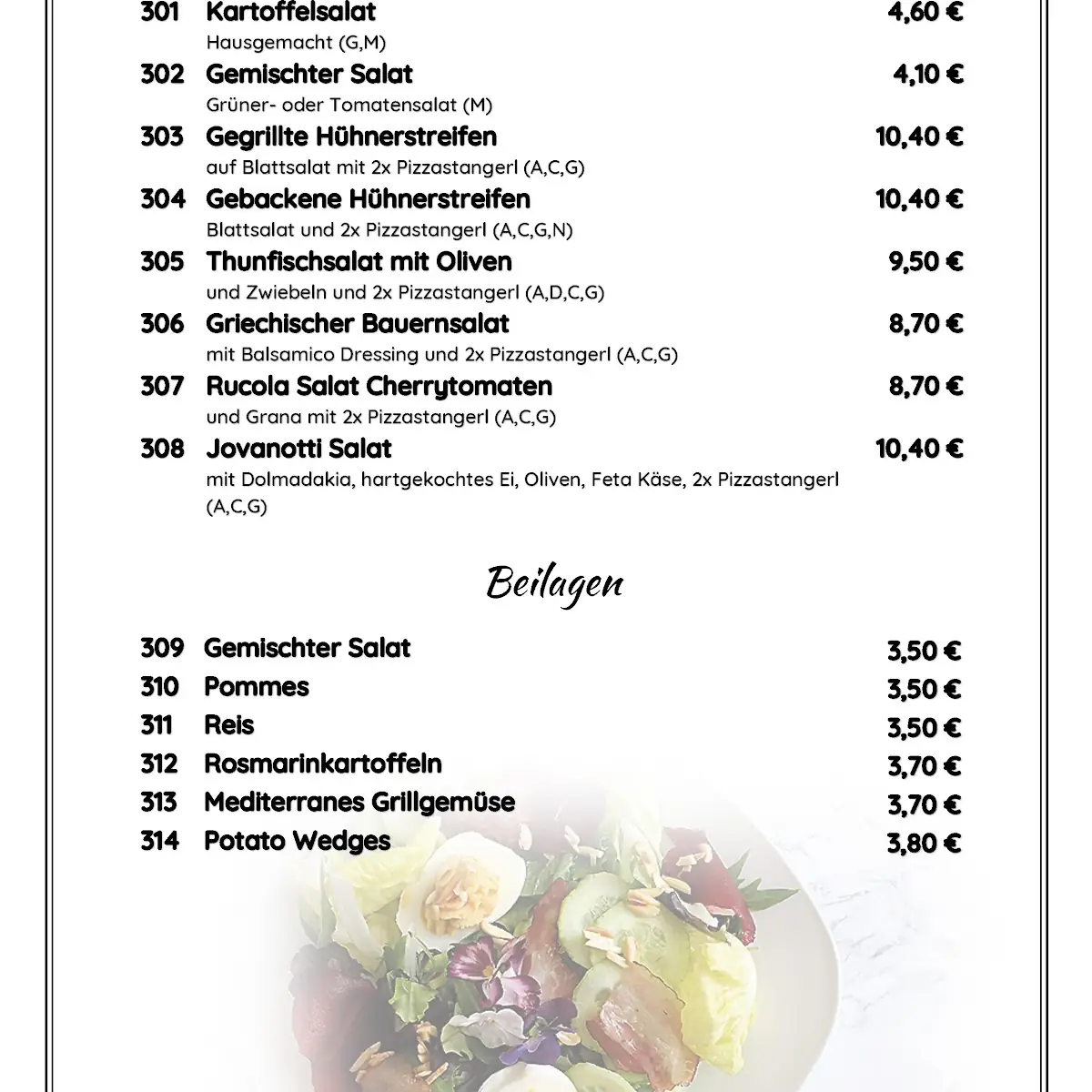 Speisekarte photo 2