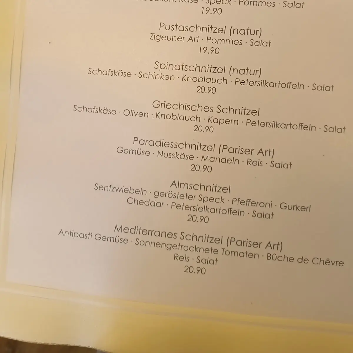 Speisekarte photo 4